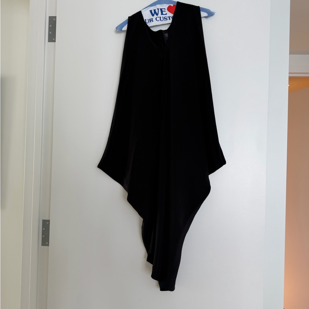 Zero + Maria Cornejo Black V-Neck Sleeveless Top